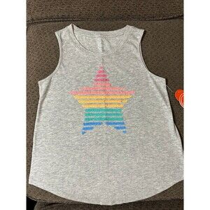 Girls flip sequin star tank top 7/8 NWT